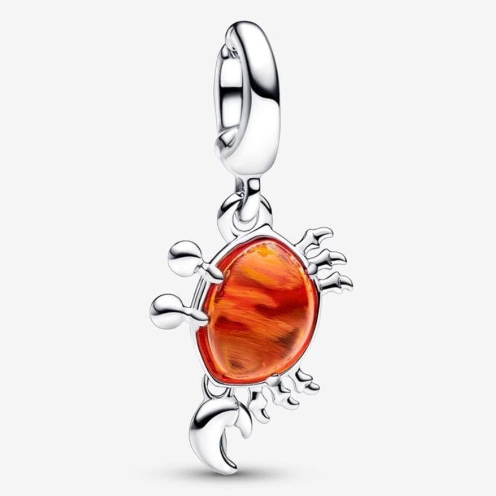 NWOT Disney The Little Mermaid Sebastian Crab Dangle Charm Sterling Silver 925